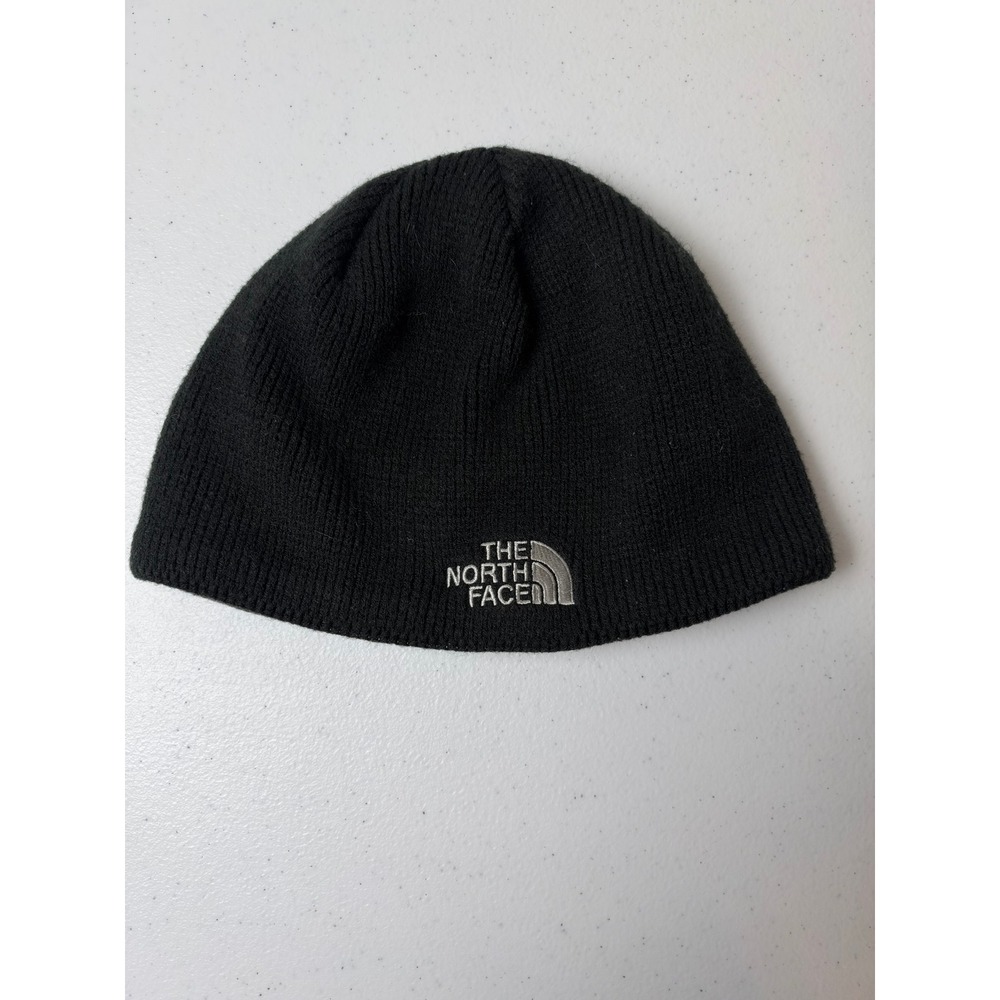The North Face Beanie Black Knit Embroidered Logo Gorpcore Winter OS